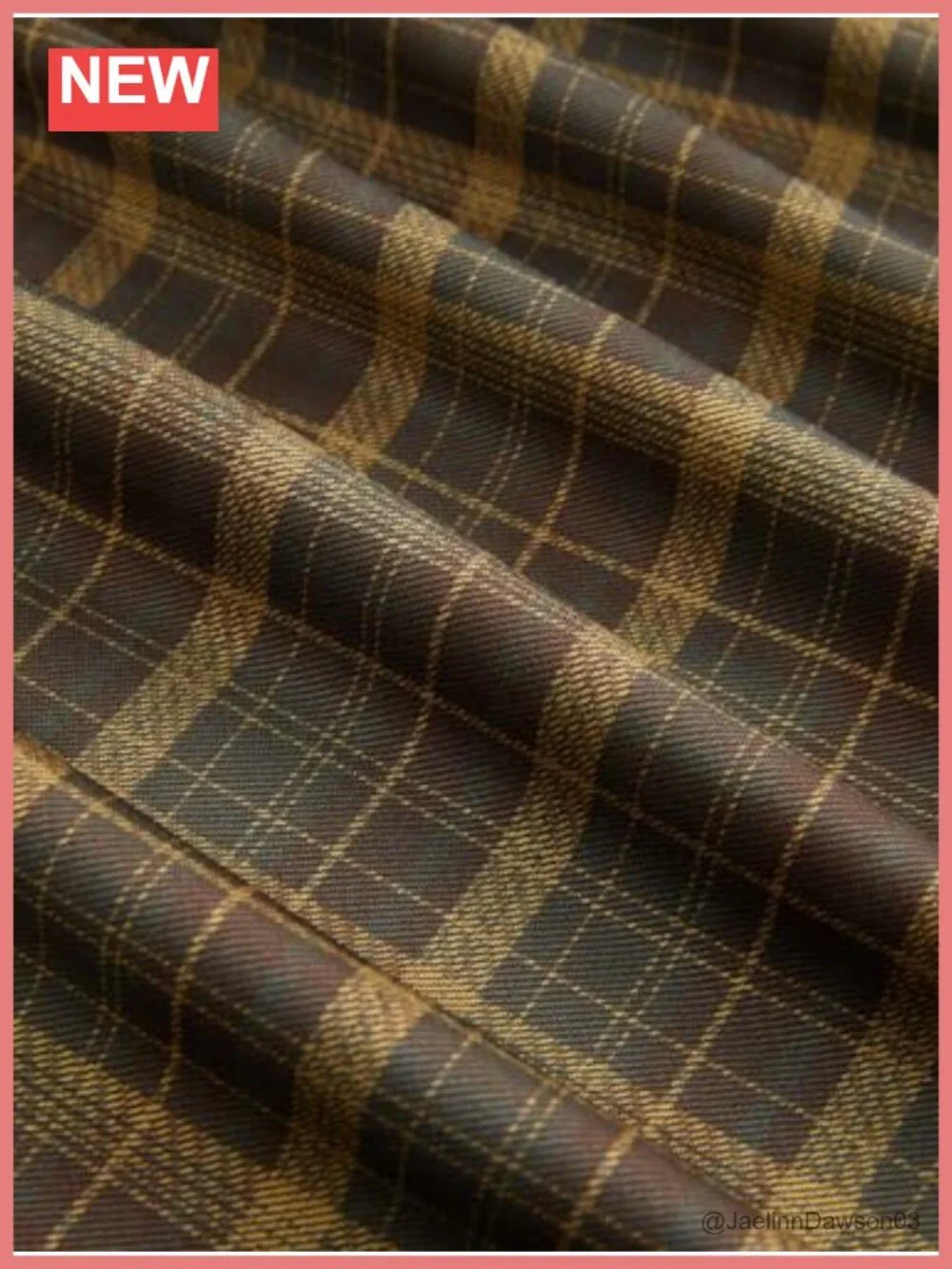 Plaid A-Line Maxi Skirt High Rise Pleated Casual Vintage